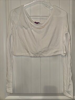 Women's Edikted Size XS White Long-Sleeve Cropped Top Good Used Cond